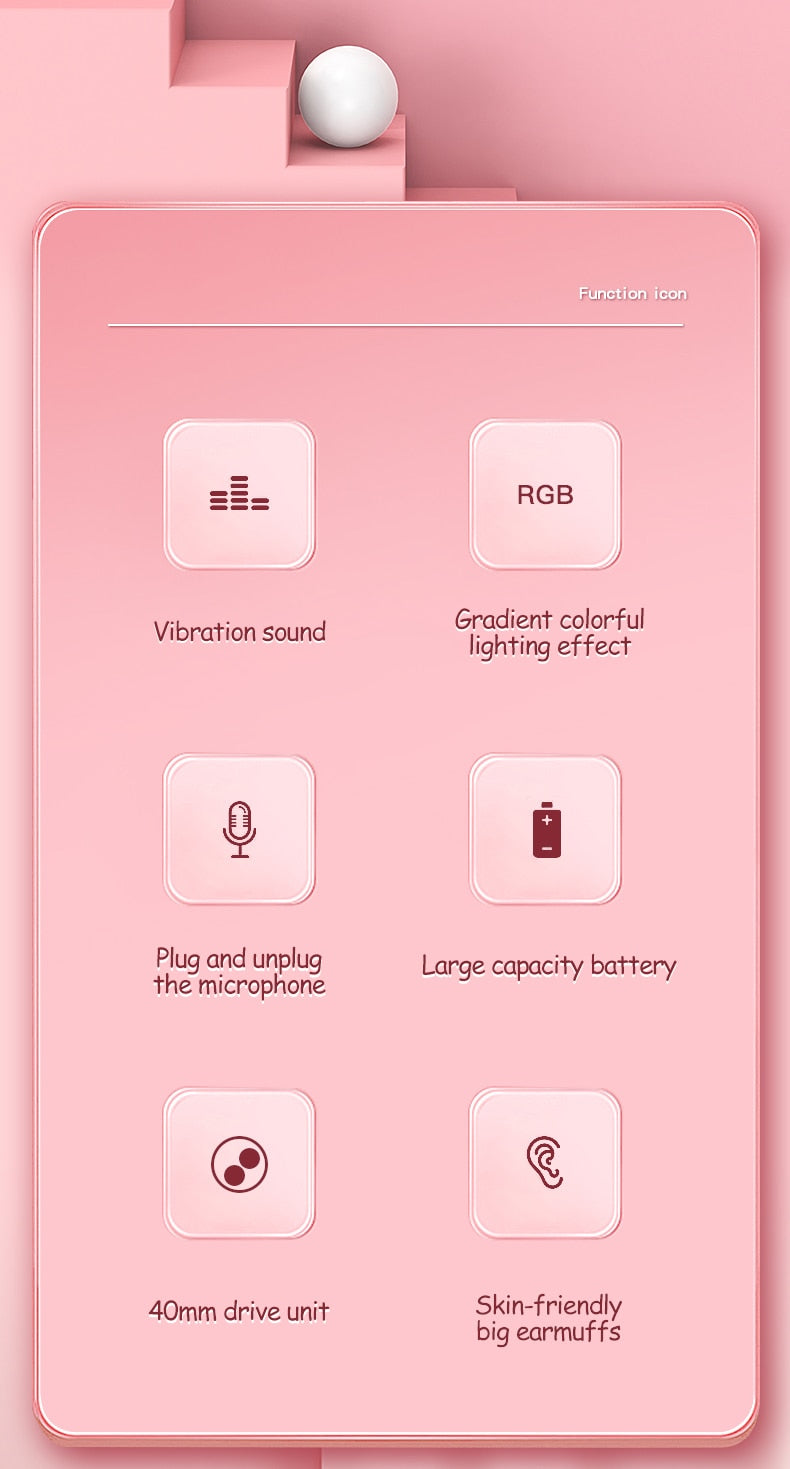 Rabbit Ear LED Wireless Headphones