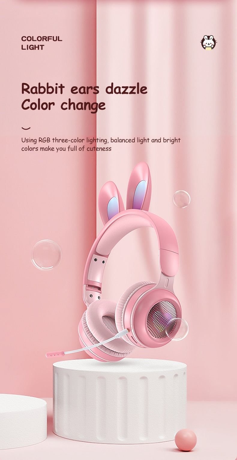 Rabbit Ear LED Wireless Headphones