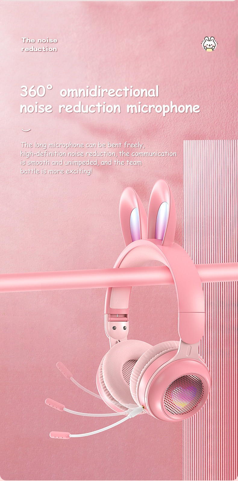 Rabbit Ear LED Wireless Headphones