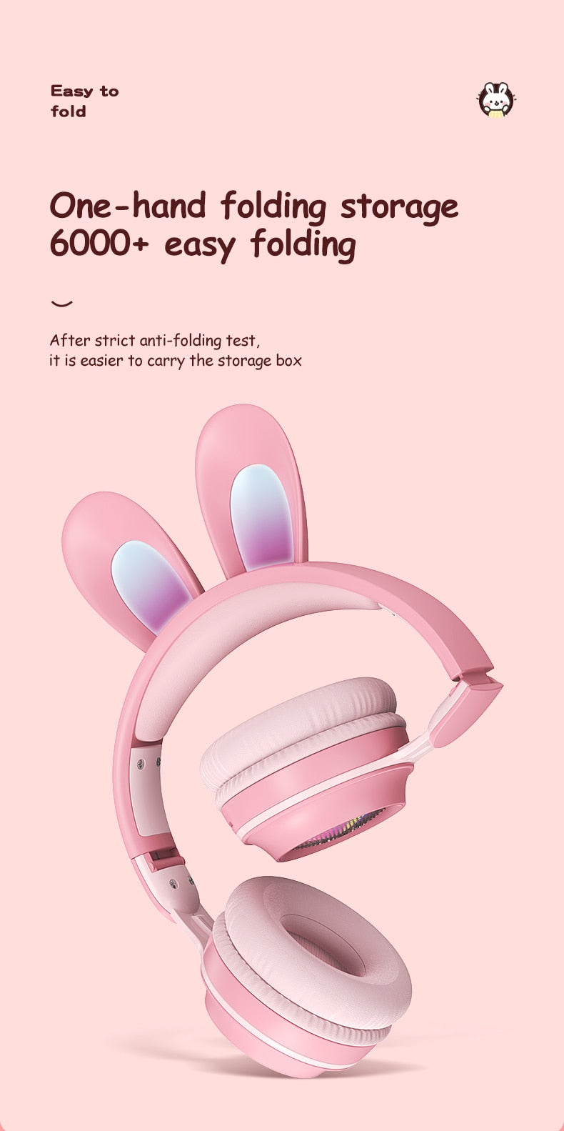 Rabbit Ear LED Wireless Headphones